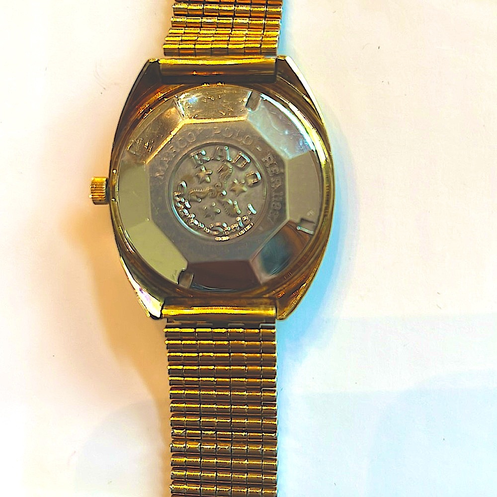 Preloved VTG Men Rado Marco PoloSwiss MadeAutomatic&Date GoldFace.Works well. - Picture 5 of 13